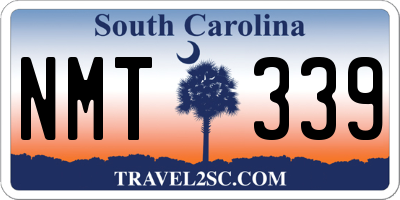 SC license plate NMT339
