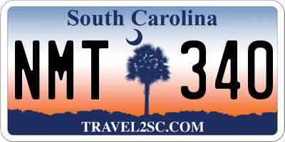 SC license plate NMT340