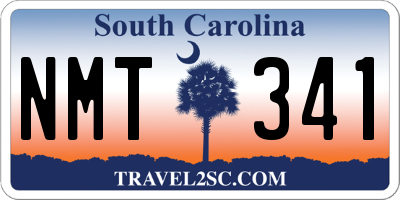 SC license plate NMT341