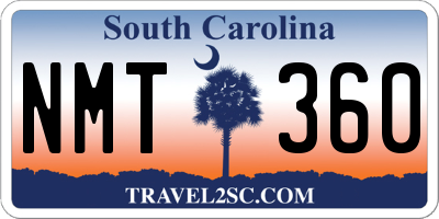 SC license plate NMT360