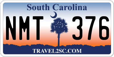 SC license plate NMT376