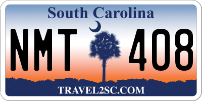 SC license plate NMT408