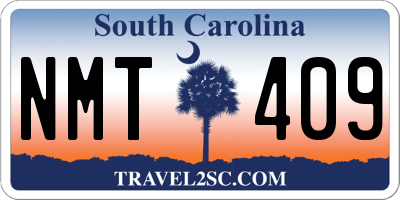 SC license plate NMT409