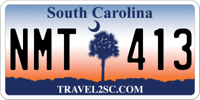 SC license plate NMT413