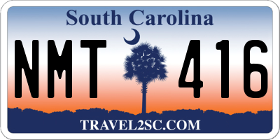 SC license plate NMT416