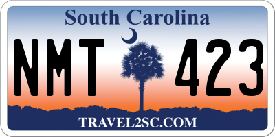 SC license plate NMT423