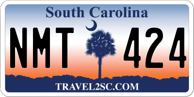 SC license plate NMT424