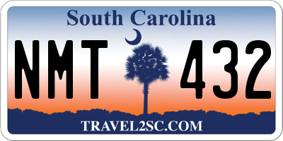 SC license plate NMT432