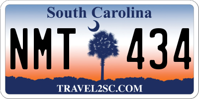 SC license plate NMT434