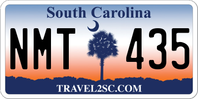 SC license plate NMT435