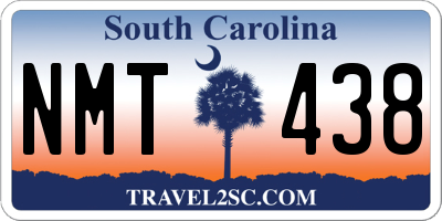 SC license plate NMT438