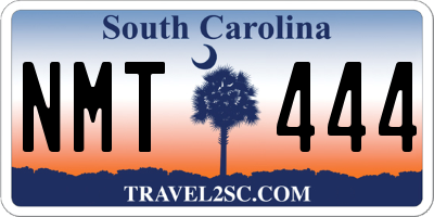 SC license plate NMT444