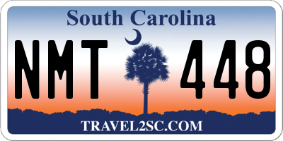 SC license plate NMT448