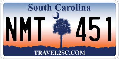 SC license plate NMT451