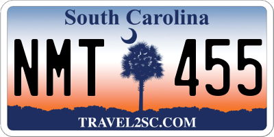 SC license plate NMT455