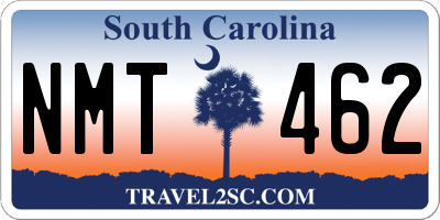 SC license plate NMT462