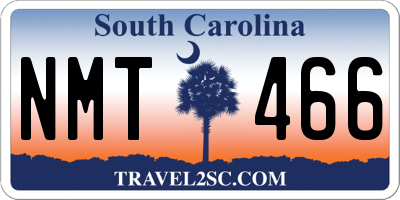 SC license plate NMT466