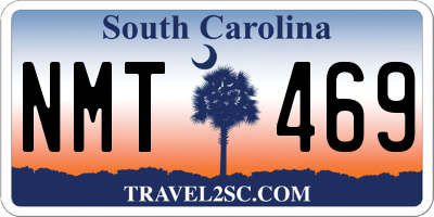 SC license plate NMT469