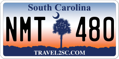 SC license plate NMT480