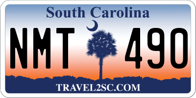 SC license plate NMT490