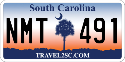 SC license plate NMT491