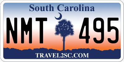 SC license plate NMT495