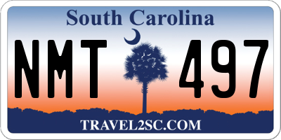 SC license plate NMT497
