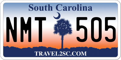 SC license plate NMT505