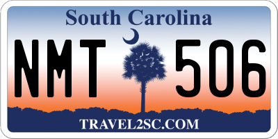 SC license plate NMT506
