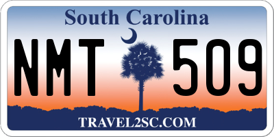 SC license plate NMT509