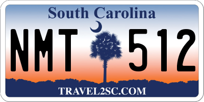 SC license plate NMT512