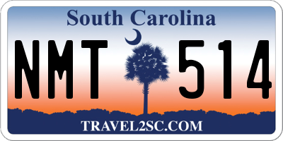 SC license plate NMT514