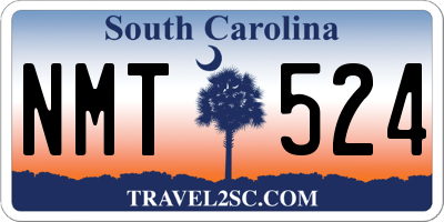 SC license plate NMT524