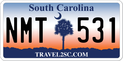 SC license plate NMT531