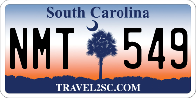 SC license plate NMT549