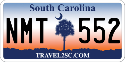 SC license plate NMT552