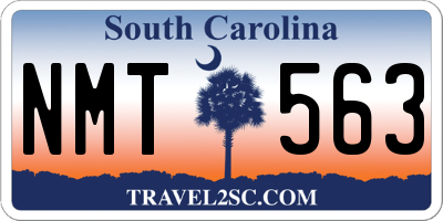 SC license plate NMT563
