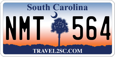 SC license plate NMT564
