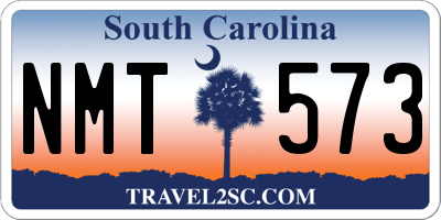 SC license plate NMT573