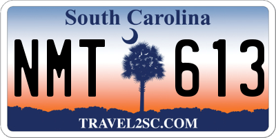 SC license plate NMT613