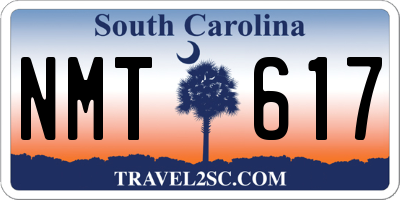 SC license plate NMT617