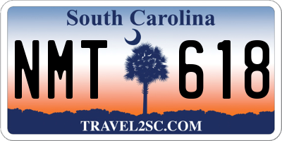 SC license plate NMT618