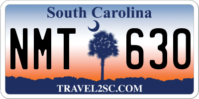 SC license plate NMT630