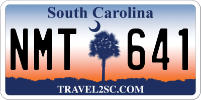 SC license plate NMT641