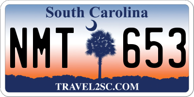 SC license plate NMT653