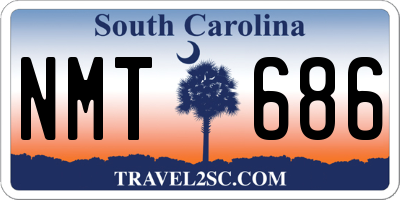 SC license plate NMT686