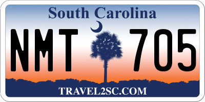 SC license plate NMT705