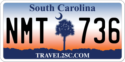 SC license plate NMT736
