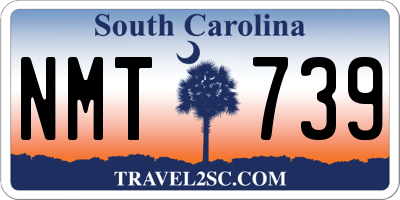 SC license plate NMT739
