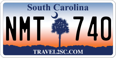 SC license plate NMT740